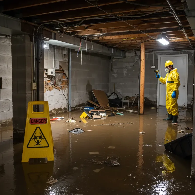 Flooded Basement Electrical Hazard in Nash, TX Property